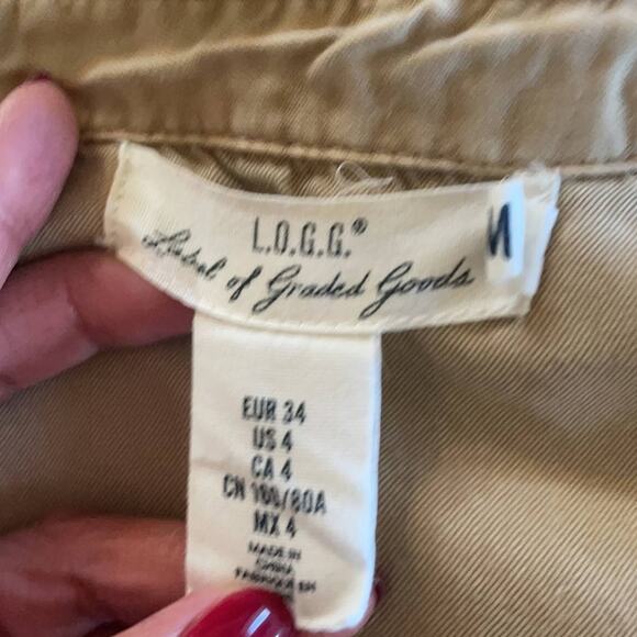 H&M L.O.G.G khaki button dress - Picture 4 of 9